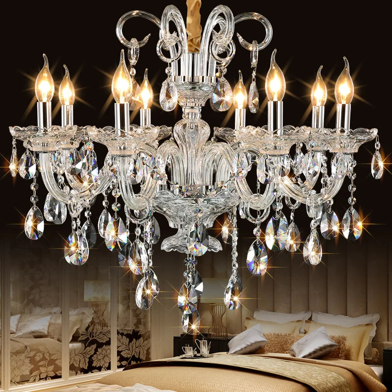 Luxury Modern Chandelier Lights K9 Crystal Chandelier Lustres De Cristal Living Room Lamp Home Light Fixtures Chandeliers Light