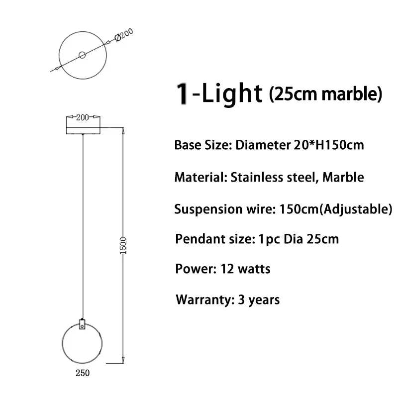 Modern Long Pendant Lights Luxury Staircase Marble Crystal Hanging Lamp Living Room Decoration Stone Led Villa Lighting Fixture