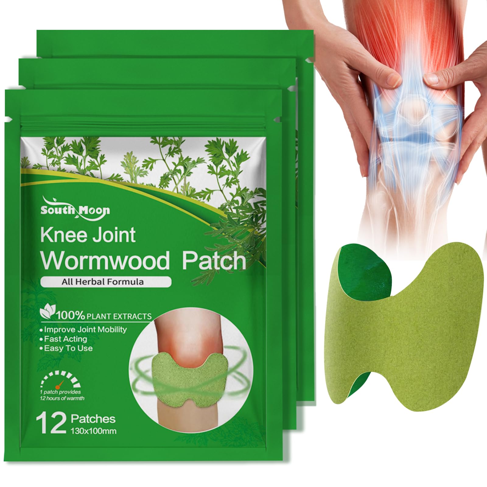 Leytearoo 36 PCS Natural Knee Relief Patch Flexiknee Natural Knee Patches Long Lasting Relief of Joint