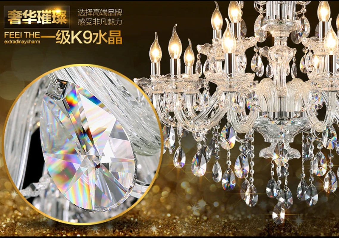 Luxury Modern Chandelier Lights K9 Crystal Chandelier Lustres De Cristal Living Room Lamp Home Light Fixtures Chandeliers Light