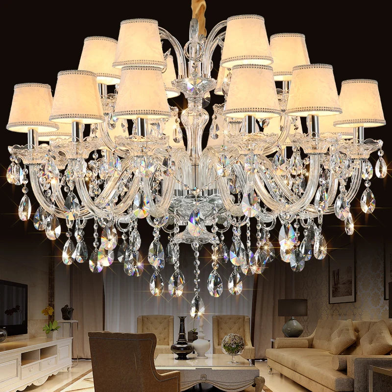 Luxury Modern Chandelier Lights K9 Crystal Chandelier Lustres De Cristal Living Room Lamp Home Light Fixtures Chandeliers Light
