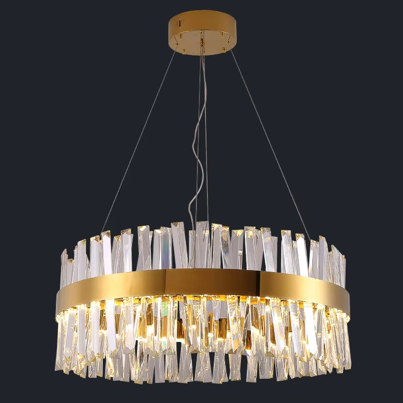 Modern Crystal Led Chandelier Bedroom Dining Room round Gold/Chrome Living Room Chandeliers 2020 Hall Hallway Home Decor Lamp