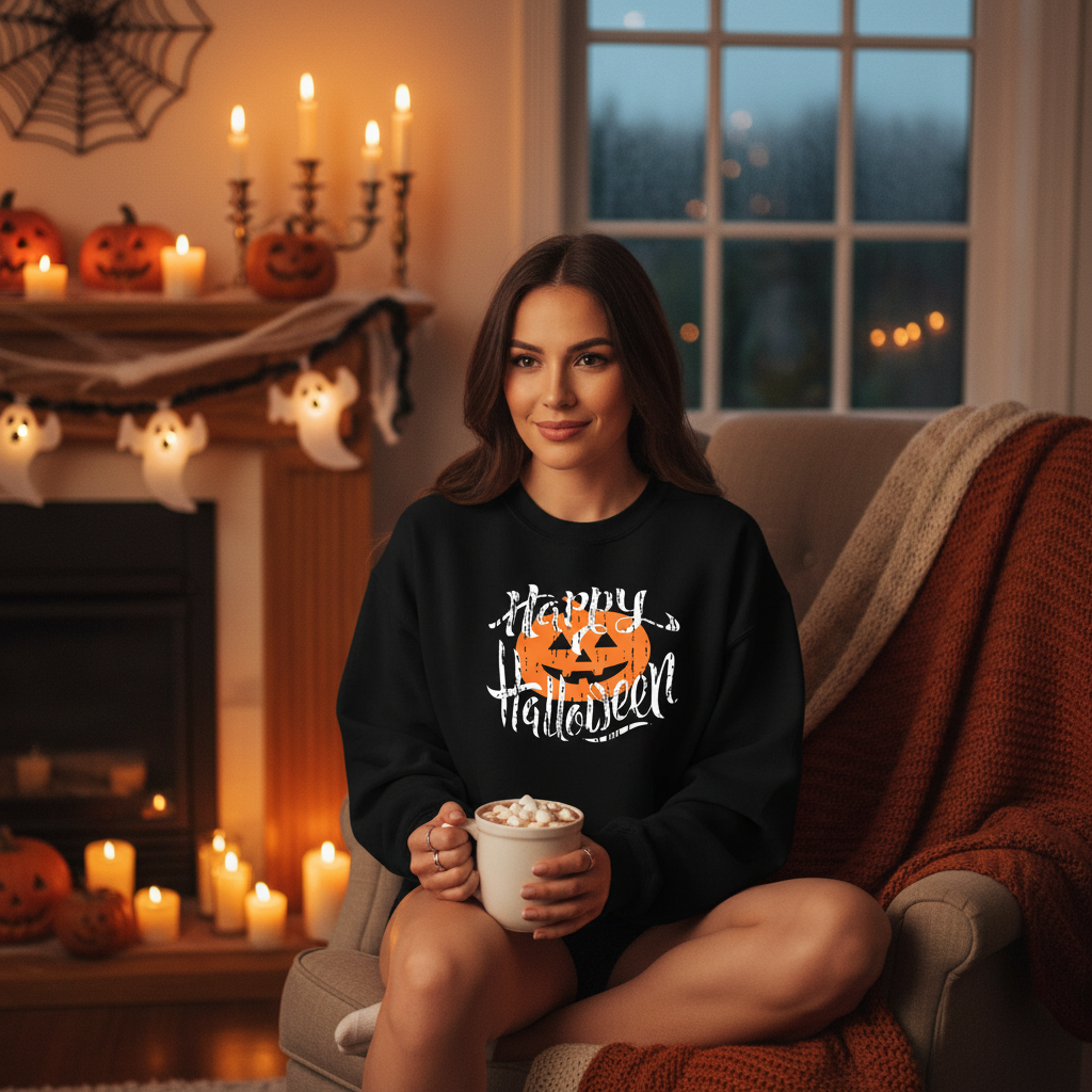 Cozy indoor with hot cocoa